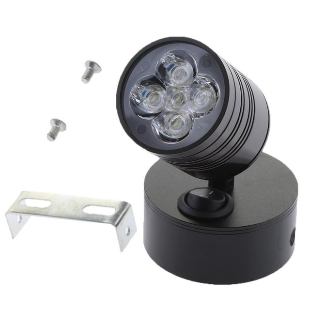 S SERENABLE Flexible Cool White LED Reading Light Beside Lamp Table Desk Light 5W 12V Black Shell Cool White LED