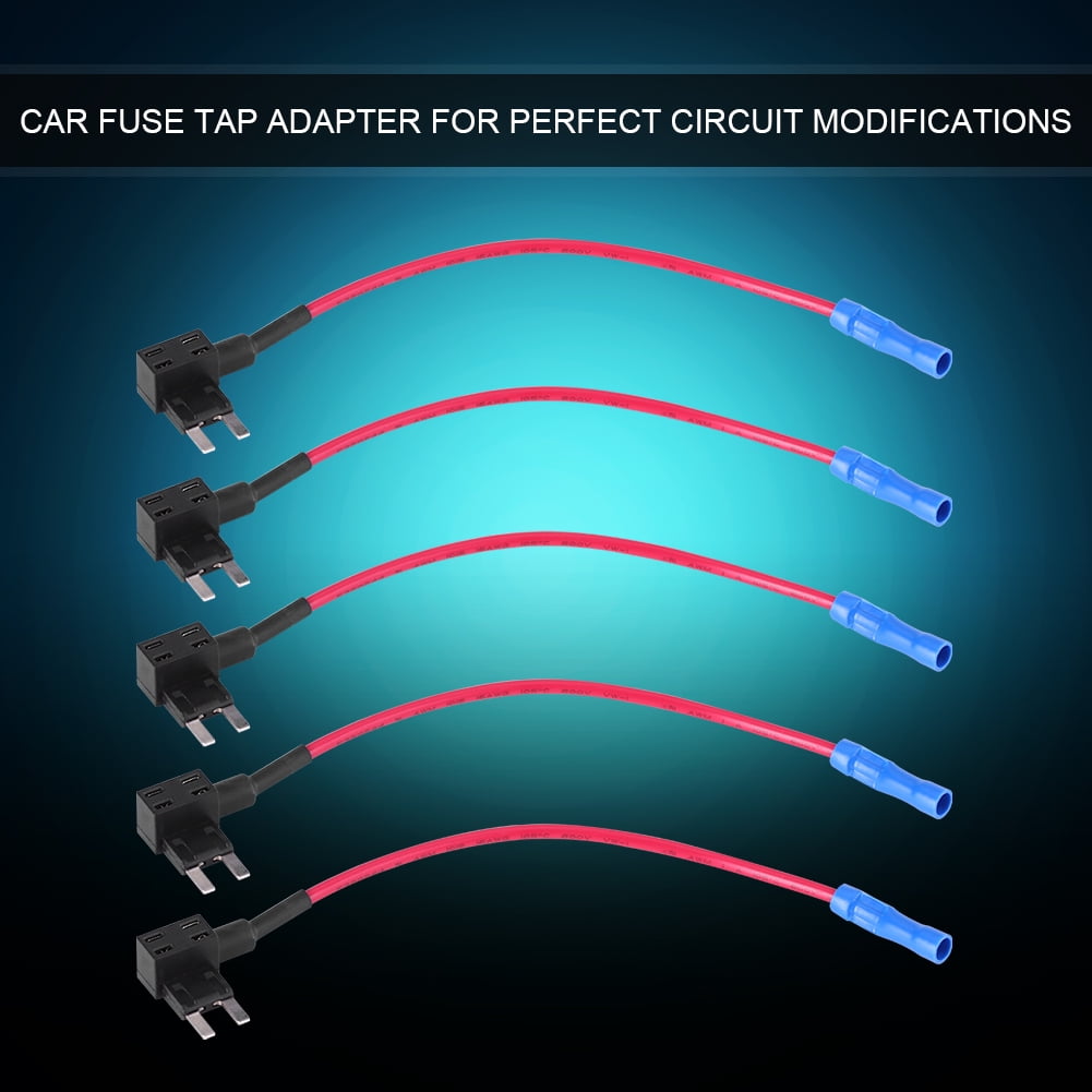 OTVIAP 5Pcs Car Auto Circuit Fuse Tap Adapters Blade Fuses Holder for