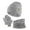 Gray, variant on Baberdicy Winter Beanie Hat Scarf Gloves, Women&Men Autumn Winter Warm Cute Wool Hat Scarf Gloves Slouchy Three Pieces Winter Snow Knit Cap Screen Mittens Scarves Sets Gifts for Women Men One Size