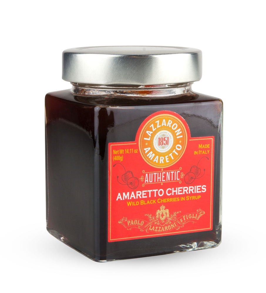 Lazzaroni Amaretto Italian Cocktail Cherries 400g Jar by