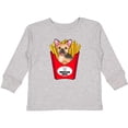 thumbnail image 3 of Inktastic Cute Frenchie in French Fries Boys or Girls Long Sleeve Toddler T-Shirt, 3 of 5