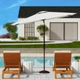 thumbnail image 2 of SAFAVIEH Kamen 6.5' X 10' Market Patio Umbrella, White, 2 of 5