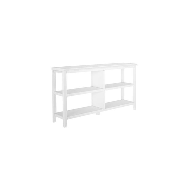 Unique White Horizontal Bookcase for Small Space