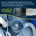 thumbnail image 3 of U.S. Pool Supply Pool Hose 40mm to 1.5" Hose Conversion Adapters 4560, Pack of 4 - Above Ground Replacement Kit Compatible with Intex, Hayward, Coleman Pool Filter Pump Hose Connector, 3 of 6