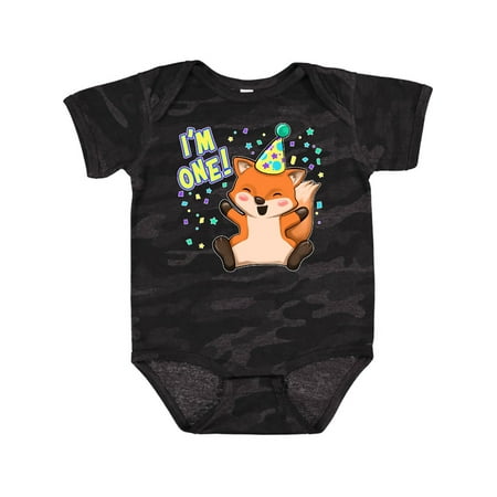 

Inktastic I m One!- Cute Fox Birthday Gift Baby Boy or Baby Girl Bodysuit