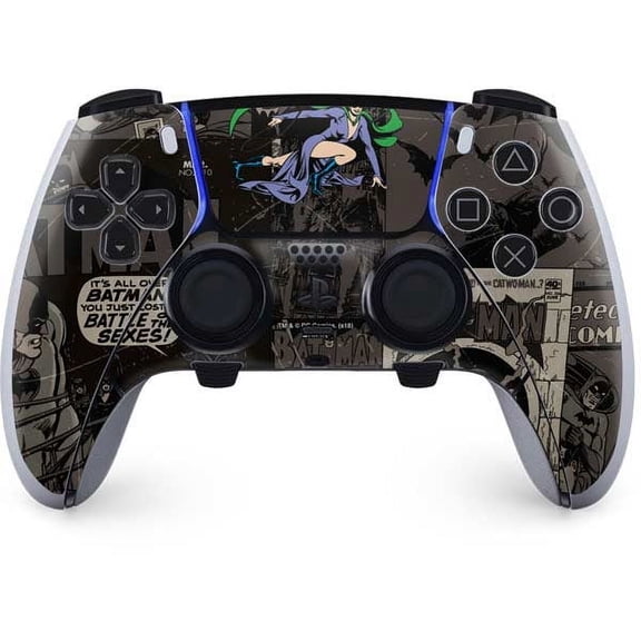 Skinit DC Comics Catwoman Vintage Action Pose Pattern PS5 DualSense Edge Pro Controller Skin