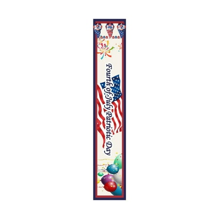 

2024 Clearance Independence Day Linen Table Flag Holiday Celebration Table Celebration Decoration Cloth Home Celebration Coffee Table TV Cabinet Tablecloth 33*183 Cm
