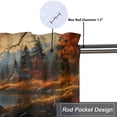 thumbnail image 5 of Deer Printed Window Curtains Valances for Kitchen Wild Animal Sunset Foggy Forest Rustic Farmhouse Cabin Hunting Safari Rod Pocket Valances for Bedroom Living Room Dining Room 54 by 18 in, 1 Panel, 5 of 6
