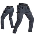 thumbnail image 2 of Domzest Men's Tactical Cargo Pants Water Resistant Lightweight Hiking Pants Outdoor Work Pants with Multi Pockets Gray L, 2 of 4