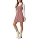 thumbnail image 4 of Vestido de tirantes para mujer edición INSPIRE CHIC, escote redondo, overol de pana, vestido casual, color rosa, 4 of 6