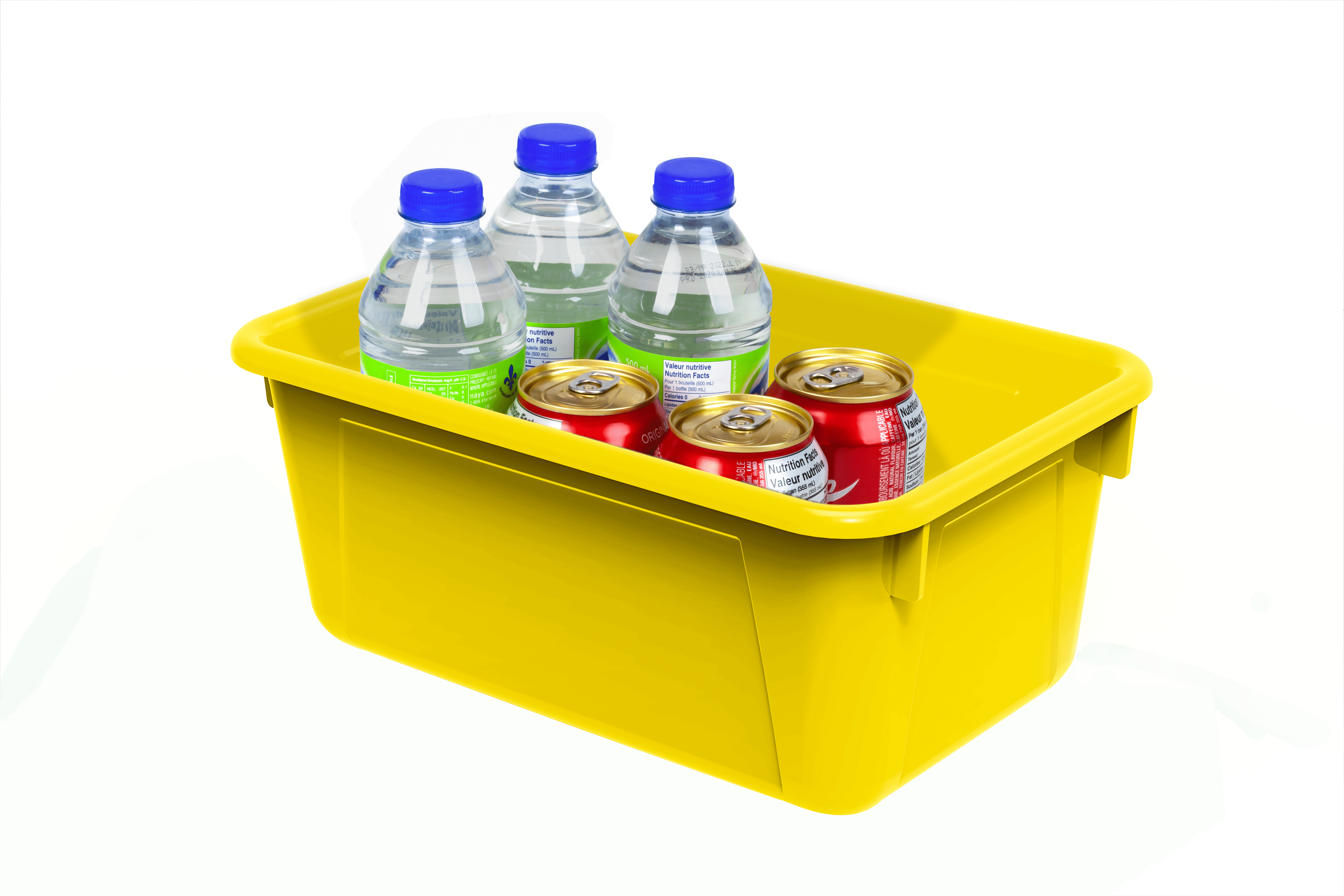 Storex Plastic Cubby Bin, Craft and Supply Storage for Kids, Yellow, 5-Pack