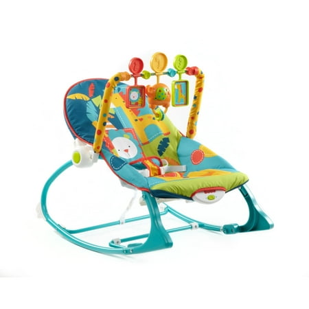 Fisher-Price Infant to Toddler Rocker Sleeper, Safari Pattern