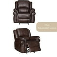 thumbnail image 7 of Pemberly Row 3-Piece Living Room Set Faux Leather Sofa Set in Brown, 7 of 7