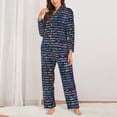 thumbnail image 2 of Balery Function Source Code Conjunto de Pijama con Estampado para Mujer, Conjunto de Dos Piezas con Manga Larga, Ropa de Dormir Suave con Bolsillos, Pijamas Cómodos-X-Large, 2 of 7