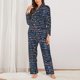 thumbnail image 2 of Balery Function Source Code Conjunto de Pijama con Estampado para Mujer, Conjunto de Dos Piezas con Manga Larga, Ropa de Dormir Suave con Bolsillos, Pijamas Cómodos-Large, 2 of 7