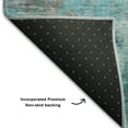 thumbnail image 3 of Addison Rugs Mayfield Washable Transitional Abstract Teal Rectangle Rug, 3' x 5', 3 of 6