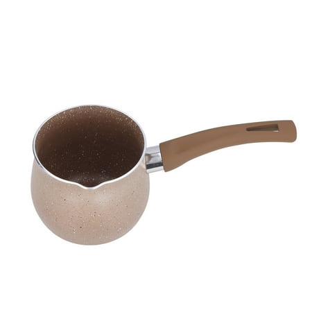 

Warmer Coffee Pot Food Grade Milk Pan Portable Anti Scalding For Cooking Heating Boiling Melting Brown
