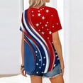 thumbnail image 5 of AHMOMEI Stars Stripes Button Down Shirt for Women Short Sleeve Blouses for Women with Pocket, 5 of 5
