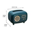 thumbnail image 6 of AuroraX Contemporary Tissue Box Cover Affordable Luxury Rectangle Stylish Green Napkin Holder Decorative Radio-Shaped Napkin Dispenser for Bathroom,Kitchen,Living Room Decoration, 6 of 6