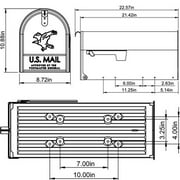 Gibraltar Mailboxes Elite Steel Large Residential Post Mount Mailbox, Black