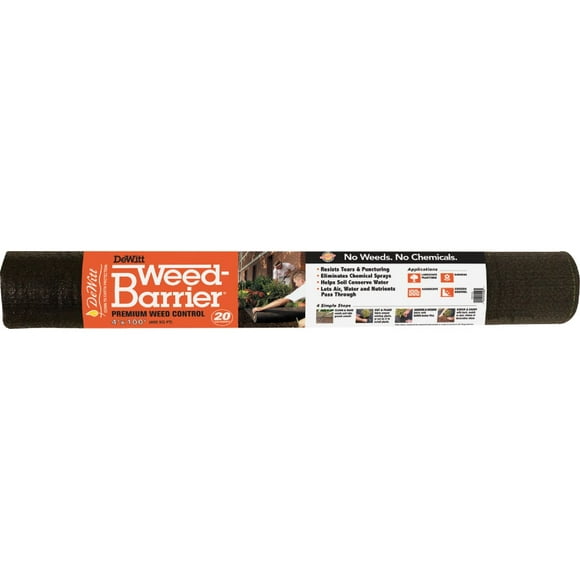 1PACK DeWitt Weed Barrier 4 Ft. W. x 100 Ft. L. Polyester 20-Year Premium Weed Control Landscape Fabric