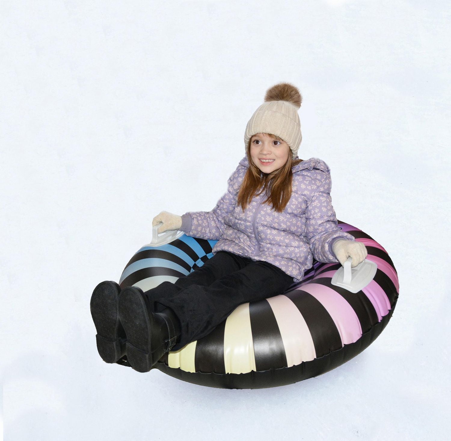 Pathfinder 39" / 100 cm Spiral Inflatable Snow Tube, for ages 3 – 12 years, Winter fun with style!