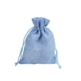 thumbnail image 2 of Ounissouiy Bolsa de arpillera de 50 Uds., saco de yute hecho a mano, accesorios de joyería de lino, bolsa de almacenamiento multicolor, Mini Almacenamiento y organización del hogar Azul claro 7*9cm, 2 of 6