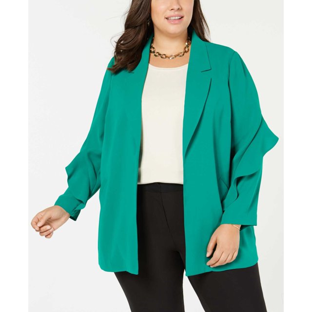 Alfani Veste à Manches à Volants pour Femmes, Lush Meadow, 3X