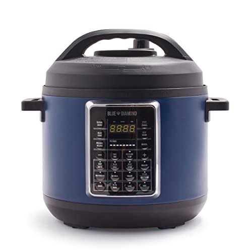 Blue Diamond Ceramic Nonstick, 16-in-1 6QT Electric Pressure Cooker, Slow Cooker, Rice Cooker