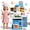 78PCS(Blue), variant on JoyStone 63PCS Kids Kitchen Playset,Play Kitchen Toy with Realistic Lights & Sounds,Pretend Steam, Play Sink & Oven, Menu Board & Other Kitchen Accessories Set for Toddlers