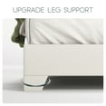thumbnail image 6 of Einfach Queen Size White Leather Upholstered Bed Frame with Adjustable Headboard, No Box Spring Needed, Low, 6 of 7