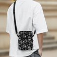 thumbnail image 3 of FUIALDOLG Sugar Skull Portable Crossbody Bags, Stretch Polyester Crossbody Purse Lightweight Satchel Bags for Travel Work, 3 of 7