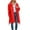 Red2, variant on Arlun Plus Size Women's Full Zipper Coat Winter Fall Fashion Loose Warm Comfy Mid Outerwear Casual Solid Color Long Sleeve Irregular Hem Hooded Jackets with Pockets Red2 XL