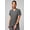 Heather Grey, variant on Women's Vital Scrub Top, 1-Pocket V-Neck - MotionTech Fabric, 4-Way Stretch, Wrinkle-Resist, Anti-Shrink, Chest Pocket, Semi-Slim Fit (Sizes Vary)