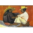thumbnail image 2 of Rivera, Diego 32x23 Black Ornate Wood Framed with Double Matting Museum Art Print Titled - Pareja Indigena, 2 of 4
