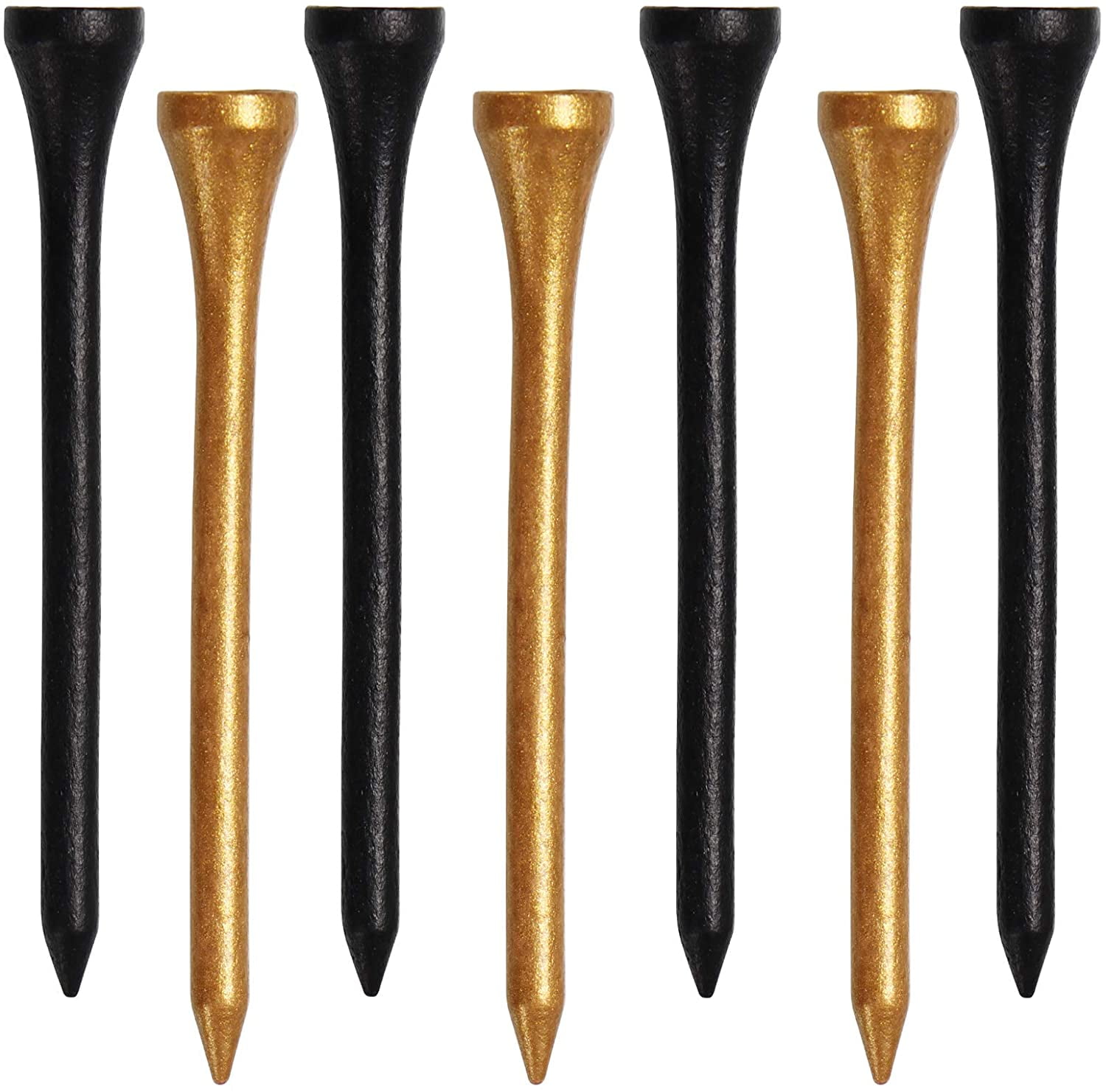 Golf Tees, 2 3/4 Inch, 70 Count, Professional Deluxe Wooden Golf Tee, Natural Hard Wood Golf Tee