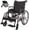 Black, variant on WHLICKS Lightweight Folding Wheelchair for Adults, 25lb Portable Transport Chair with Swing Away Footrests, Anti Tippers, 264lb Capacity
