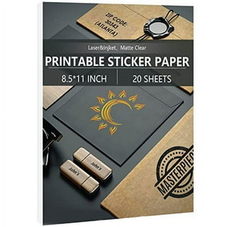 Round Labels Stickers 2 inches Transparent Printable Vinyl for Laser  Printer Clear Sticker Paper Waterproof