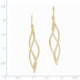 thumbnail image 2 of 14K Yellow Gold Polished Long Twisted Dangle Earrings, 2 of 2