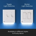 thumbnail image 5 of 1 Pack - SnapPower SwitchLight [for Double-Gang Light Switches] - Light Switch Wall Plate with Built-in LED Night Lights - Bright/Dim/Off Options - Auto On/Off Sensor - (Toggle, Ivory), 5 of 6