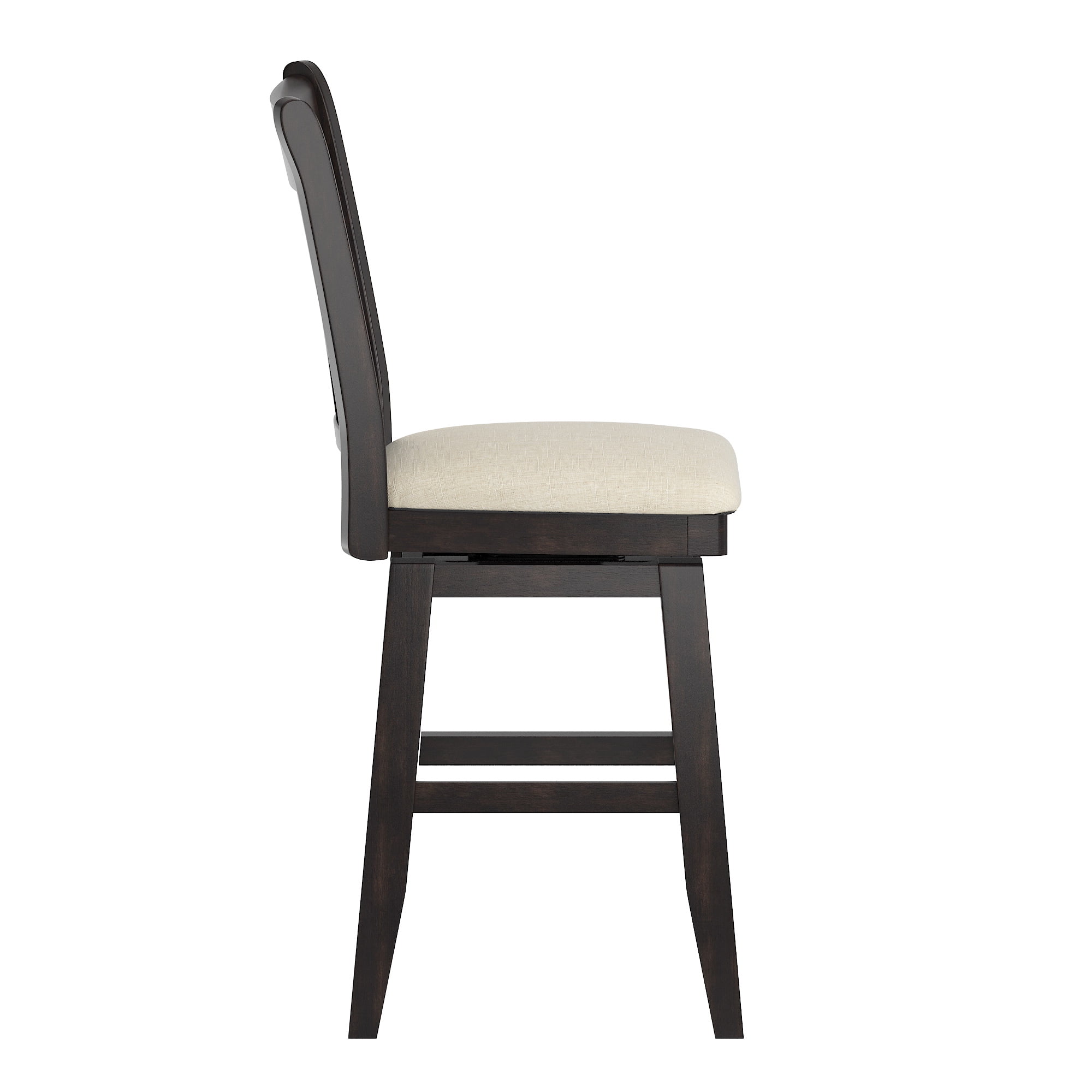Weston Home Sheena Farmhouse Square Swivel X-Back 24" Counter Height Stool, Antique Black