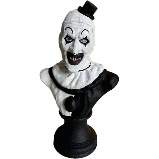 Estatua de terror, figura de payaso, figura de acción de película de terror, decoración, escultura de busto de payaso asesino, colección espeluznante de Halloween para el hogar, jardín, oficina, decor