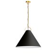thumbnail image 2 of Dainolite PCN-241P-AGB-797 1 Light Princeton Incandescent Pendant, Aged Brass with Black Shade, 2 of 3