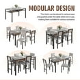 thumbnail image 6 of SESSLIFE 5 Pieces Dining Table Set, Modern Kitchen Table and 4 Chairs for Breakfast Small Spaces, Gray and Black, 6 of 7