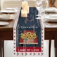 thumbnail image 3 of Table Runners 70 Inches Long Dress Scarves, Independence Day Farmhouse Coffee/Dining/Kitchen Table Decor, Holiday Table Runner, Country Retro Truck Sunflowers Star Wood 13x70 Inch, 3 of 9