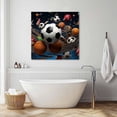 thumbnail image 6 of Wall Art Prints, Sports Framed Canvas Prints for Bedroom Living Room Bathroom Office, Football Basketball Baseball Ball Games Gallery Wrap Wall Art Poster for Gifts Home Decor 8"x8", 6 of 9