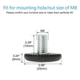 thumbnail image 2 of Unique Bargains M8 x 10 x 25mm Feet Adjustable Floor Protector for Furniture Table Leg 12pcs, 2 of 7
