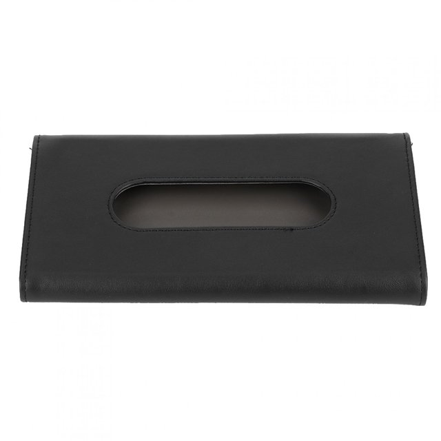 Caja de pañuelos portátil de cuero PU para parasol de coche, dispensador de servilletas, soporte para papel de cocina para camión SUV Jadeshay A