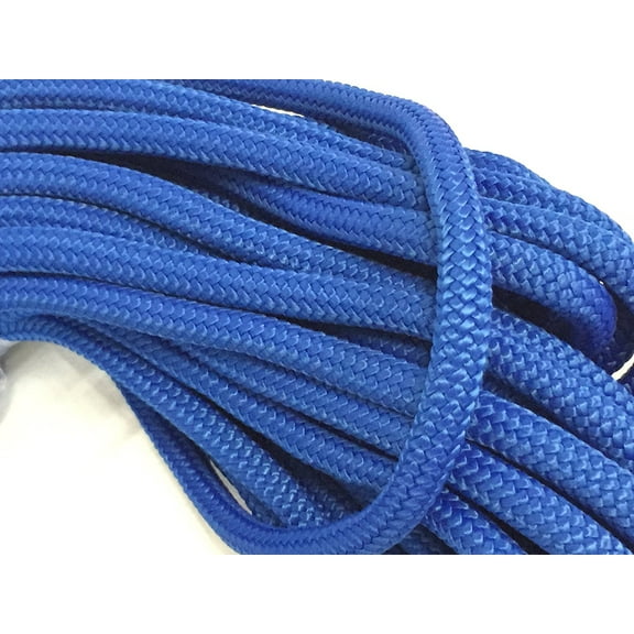 1/2" Double Braided Nylon Rope, Blue, 100 ft