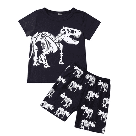 

TSEXIEFOOFU Baby Boy Short Tops Pants Sleepwear Outfit 2Pcs
